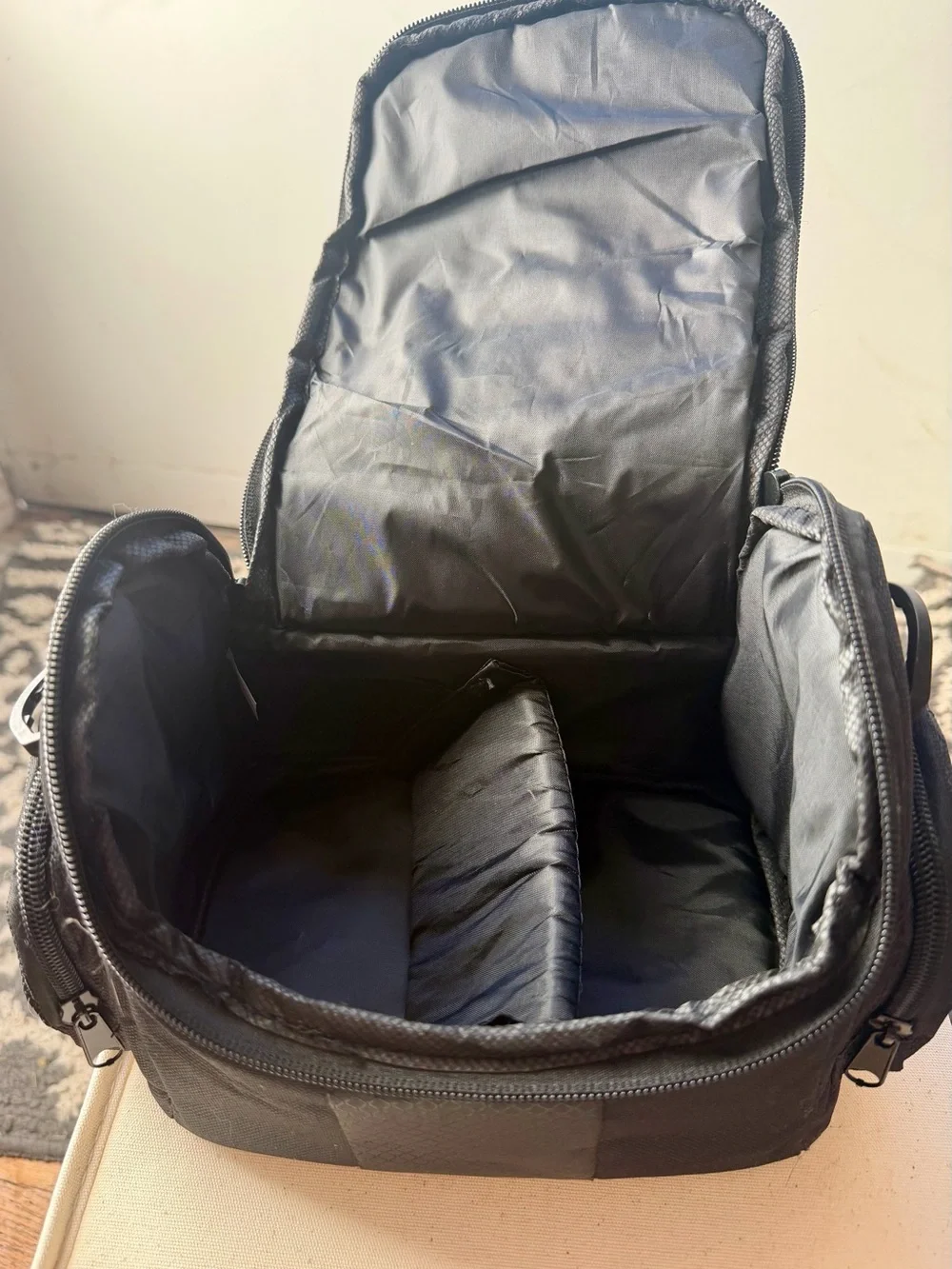 Black Compact Camera Bag with Shoulder Strap